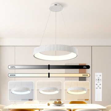 BRILAGI - LED ściemnialny żyrandol na lince FALCON MODERN LED/54W/230V 3000-6000K śr. 60 cm biały + zdalne sterowanie