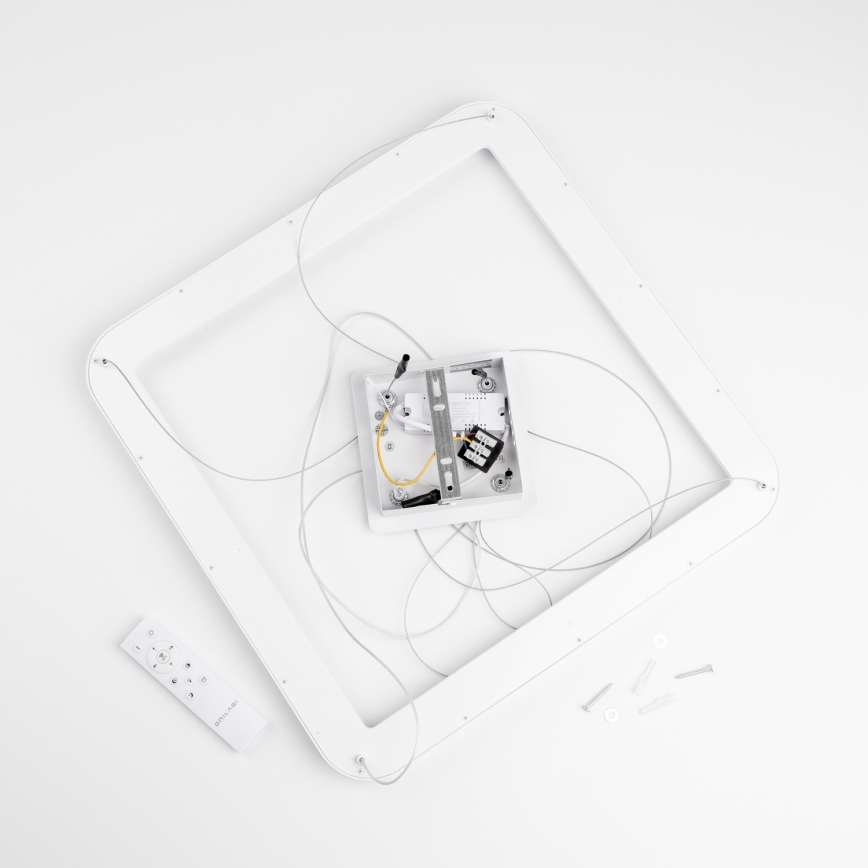 Brilagi - Ściemnialny żyrandol na linkę FALCON SLIM LED/50W/230V 3000-6500K 50x50 cm biały + pilot zdalnego sterowania