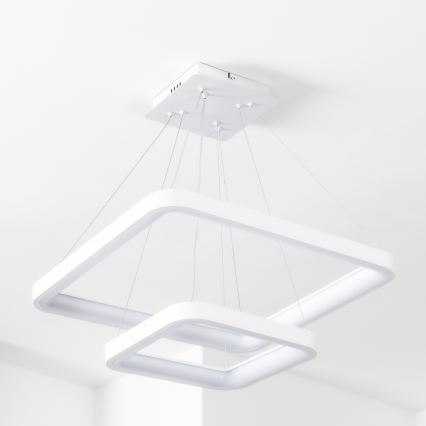 Brilagi - LED ściemnialna lampa wisząca na linku FALCON SLIM LED/78W/230V 3000-6500K 50x50 cm biała + pilot zdalnego sterowania