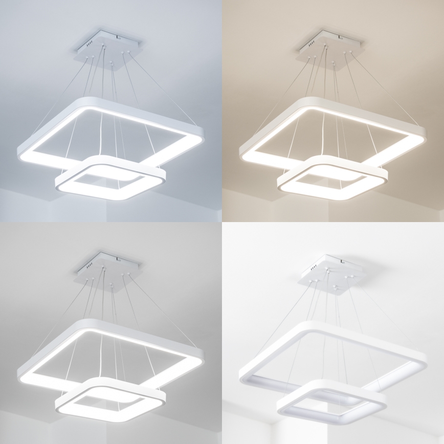 Brilagi - LED ściemnialna lampa wisząca na linku FALCON SLIM LED/78W/230V 3000-6500K 50x50 cm biała + pilot zdalnego sterowania