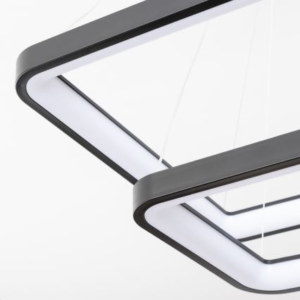 Brilagi - Ściemnialna lampa wisząca na linkach FALCON SLIM LED/78W/230V 3000-6500K 50x50 cm czarna + pilot zdalnego sterowania