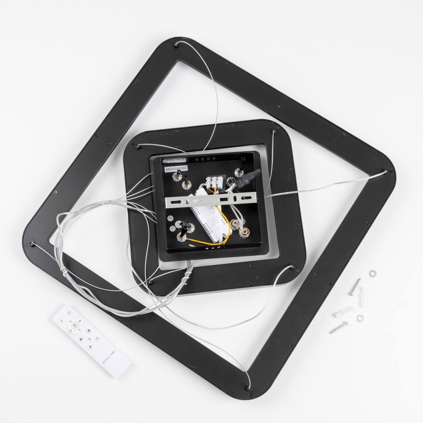 Brilagi - Ściemnialna lampa wisząca na linkach FALCON SLIM LED/78W/230V 3000-6500K 50x50 cm czarna + pilot zdalnego sterowania