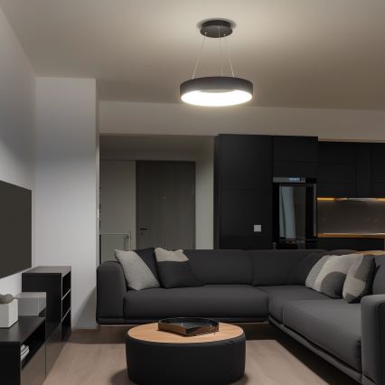 Brilagi - ściemnialna lampa wisząca na lince FALCON LED/40W/230V 3000-6500K śr. 45 cm czarna + pilot zdalnego sterowania