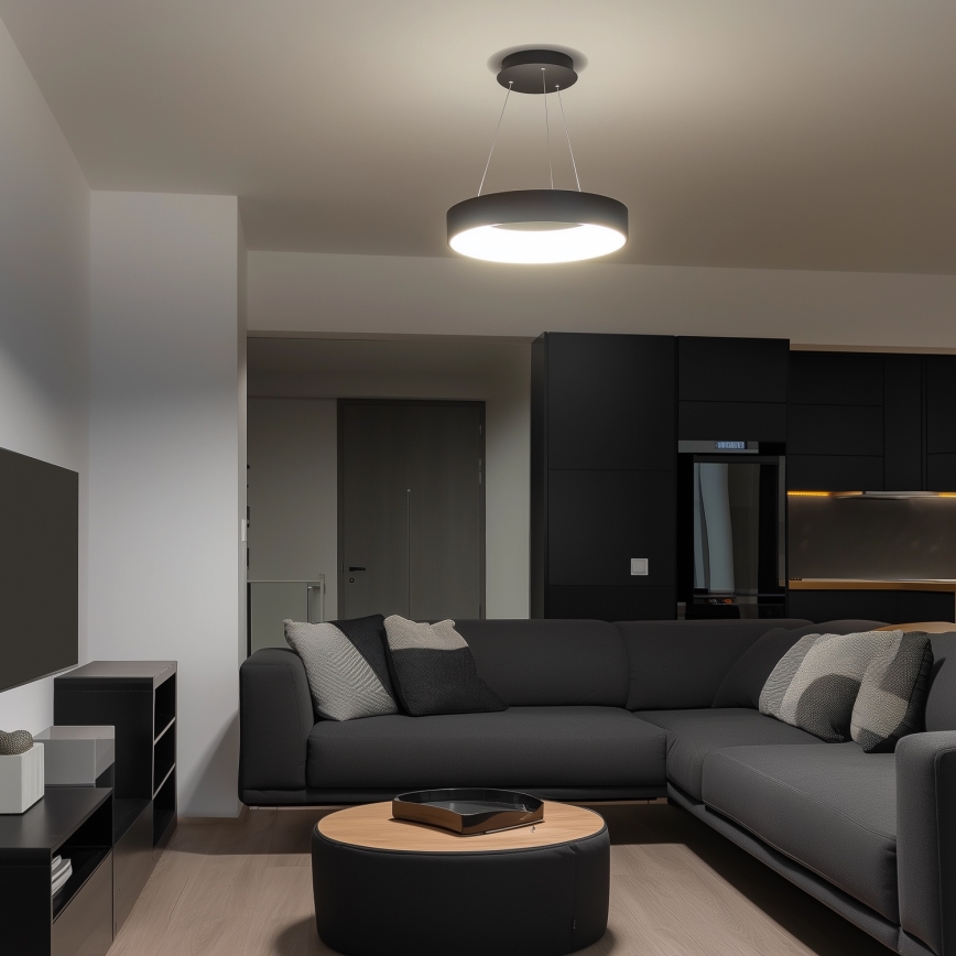 Brilagi - ściemnialna lampa wisząca na lince FALCON LED/40W/230V 3000-6500K śr. 45 cm czarna + pilot zdalnego sterowania