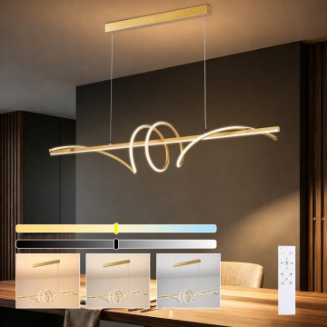 BRILAGI - LED ściemnialny żyrandol na lince SIGNATURE LED/50W/230V 3000-6000K 120 cm złoty + pilot zdalnego sterowania