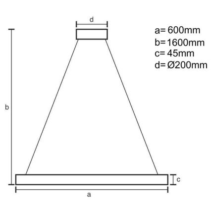 Brilagi - LED ściemnialna lampa wisząca na linkach CIRCLE LED/85W/230V 3000-6500K Ø 60 cm czarny/złoty + pilot zdalnego sterowania