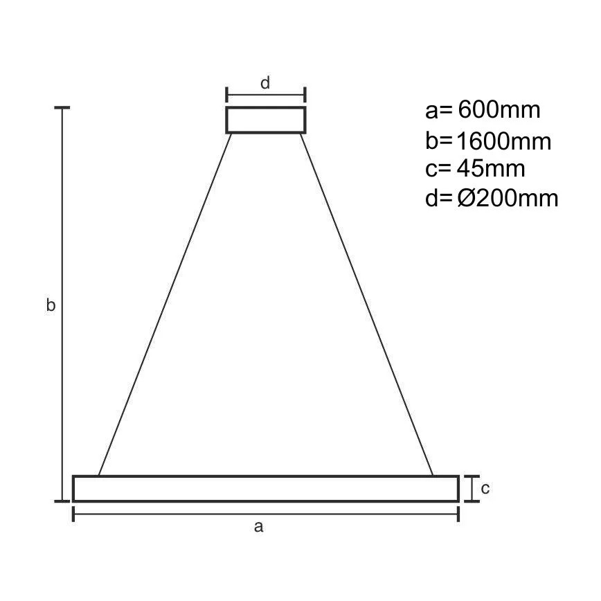 Brilagi - LED ściemnialna lampa wisząca na linkach CIRCLE LED/85W/230V 3000-6500K Ø 60 cm czarny/złoty + pilot zdalnego sterowania