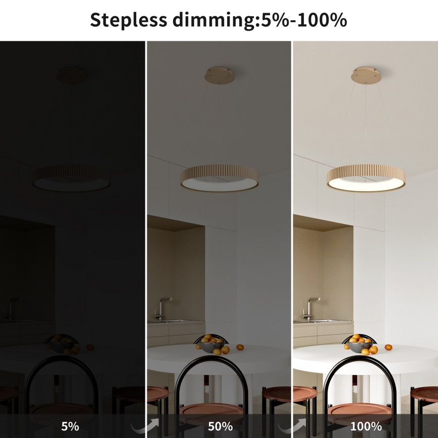 Brilagi - LED ściemnialny żyrandol na lince FALCON MODERN LED/30W/230V 3000-6500K 40 cm beżowy + zdalne sterowanie