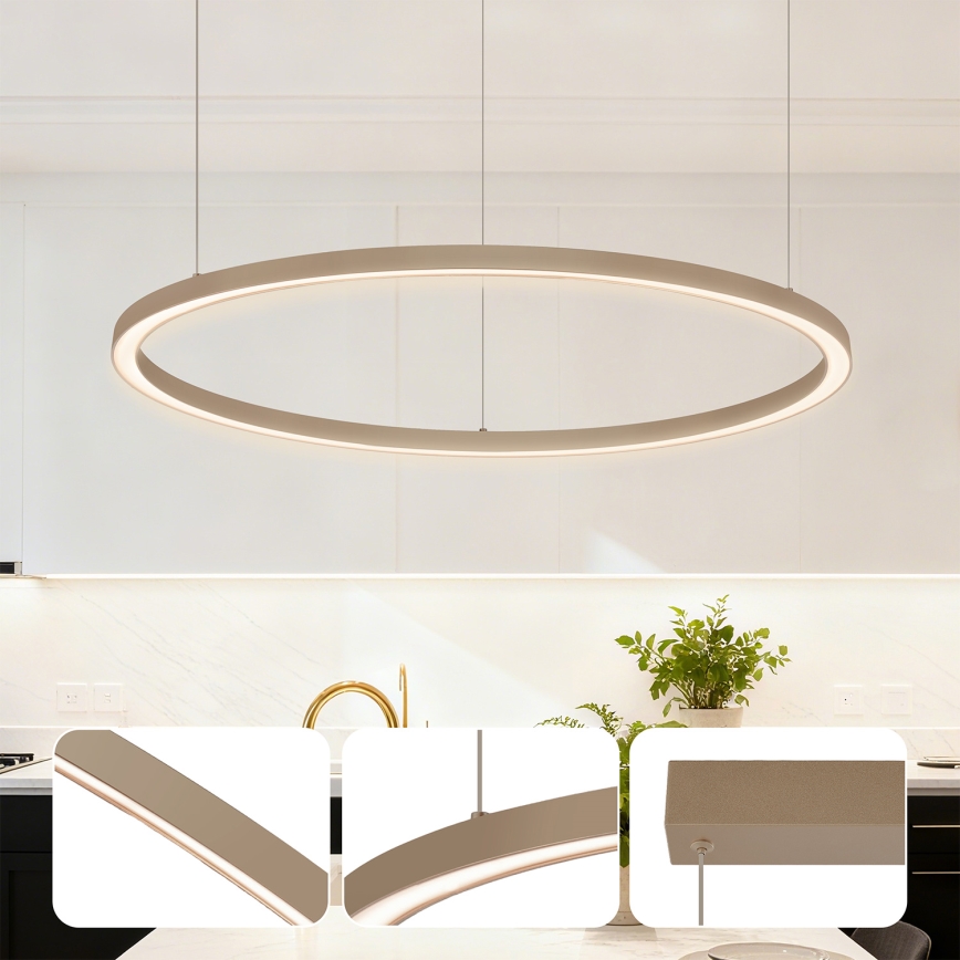Brilagi - ściemnialny żyrandol LED na lince PORTOFINO LED/60W/230V 3000-6000K Ø 80 cm beżowy + pilot zdalnego sterowania