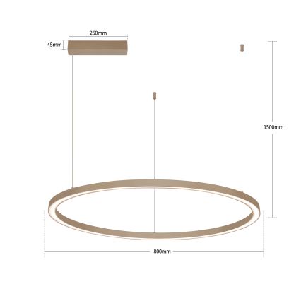 Brilagi - ściemnialny żyrandol LED na lince PORTOFINO LED/60W/230V 3000-6000K Ø 80 cm beżowy + pilot zdalnego sterowania