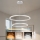 Brilagi - LED ściemnialny żyrandol na linkach PORTOFINO LED/98W/230V 3000-6000K, średnica 80 cm, srebrny + pilot zdalnego sterowania
