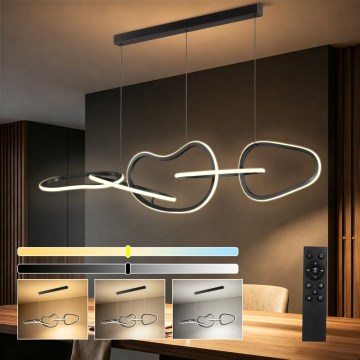 BRILAGI - LED ściemnialny żyrandol na linkach SIGNATURE LED/80W/230V 3000-6000K 120x25 cm czarny + pilot zdalnego sterowania