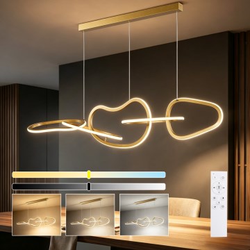 BRILAGI - LED ściemnialny żyrandol na linkach SIGNATURE LED/80W/230V 3000-6000K 120x25 cm złoty + pilot zdalnego sterowania