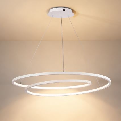 Brilagi - LED ściemnialny żyrandol na lince TWISTER LED/105W/230V 3000-6000K Ø 100 cm biały + pilot zdalnego sterowania