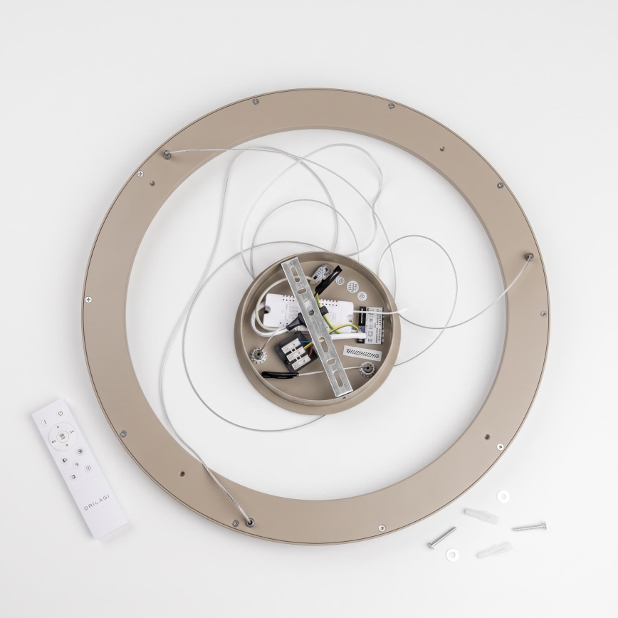 BRILAGI - ściemnialny żyrandol LED na lince FALCON SLIM LED/42W/230V 3000-6500K Ø 50 cm beżowy + zdalne sterowanie