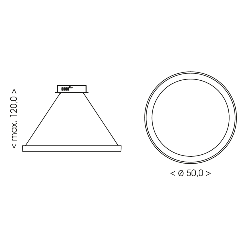 BRILAGI - ściemnialny żyrandol LED na lince FALCON SLIM LED/42W/230V 3000-6500K Ø 50 cm beżowy + zdalne sterowanie