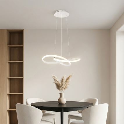 Brilagi - ściemnialny żyrandol LED na linkach INFINITY LED/55W/230V 3000-6000K 50x50 cm biały + pilot zdalnego sterowania