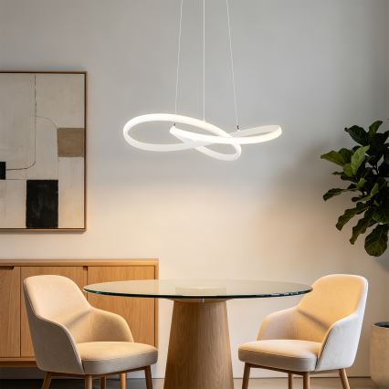 Brilagi - ściemnialny żyrandol LED na linkach INFINITY LED/55W/230V 3000-6000K 50x50 cm biały + pilot zdalnego sterowania