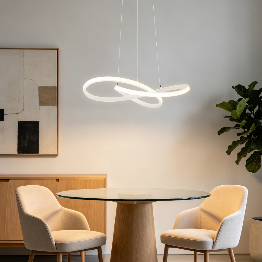 Brilagi - ściemnialny żyrandol LED na linkach INFINITY LED/55W/230V 3000-6000K 50x50 cm biały + pilot zdalnego sterowania