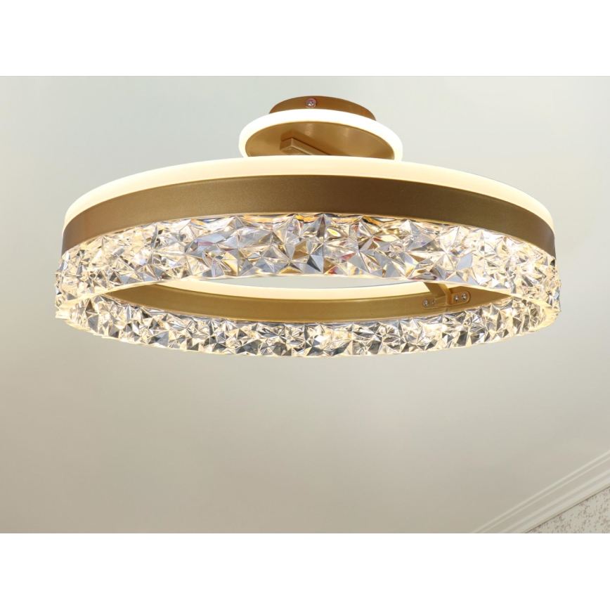 Brilagi - LED Ściemnialny żyrandol natynkowy LED/86W/230V 3000-6500K złoty + zdalne sterowanie