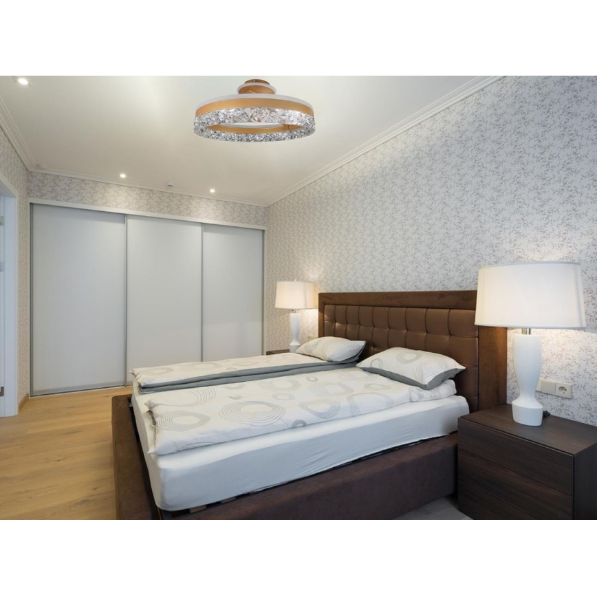 Brilagi - LED Ściemnialny żyrandol natynkowy LED/86W/230V 3000-6500K złoty + zdalne sterowanie