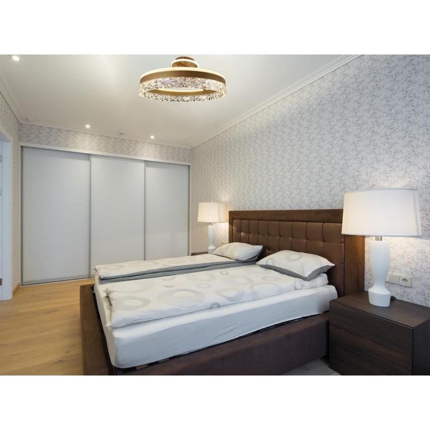 Brilagi - LED Ściemnialny żyrandol natynkowy LED/86W/230V 3000-6500K złoty + zdalne sterowanie