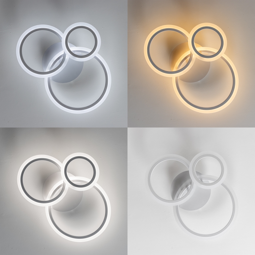 Brilagi - LED Ściemnialny żyrandol natynkowy ORBITS LED/40W/230V 3000-6500K biały + pilot zdalnego sterowania