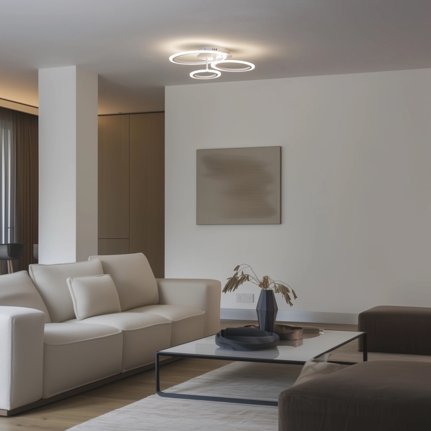 Brilagi - LED Ściemnialny żyrandol natynkowy ORBITS LED/40W/230V 3000-6500K biały + pilot zdalnego sterowania