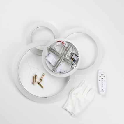Brilagi - LED Ściemnialny żyrandol natynkowy ORBITS LED/40W/230V 3000-6500K biały + pilot zdalnego sterowania