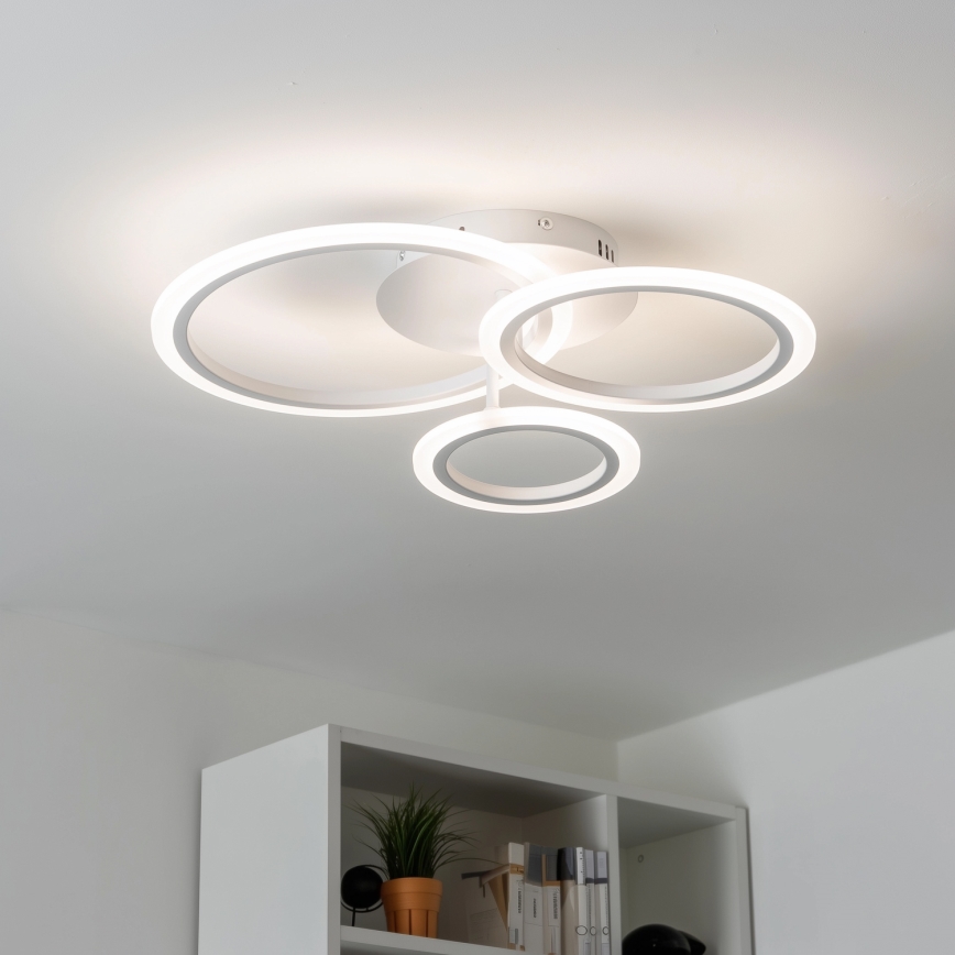 Brilagi - LED Ściemnialny żyrandol natynkowy ORBITS LED/40W/230V 3000-6500K biały + pilot zdalnego sterowania