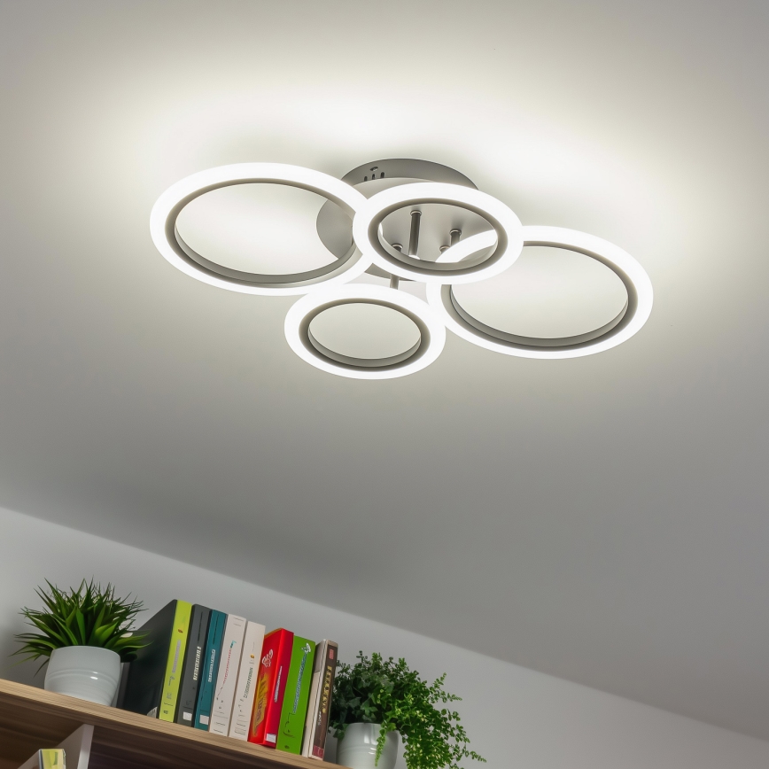 Brilagi - LED Ściemnialny żyrandol natynkowy ORBITS LED/50W/230V 3000-6500K antracyt + pilot zdalnego sterowania