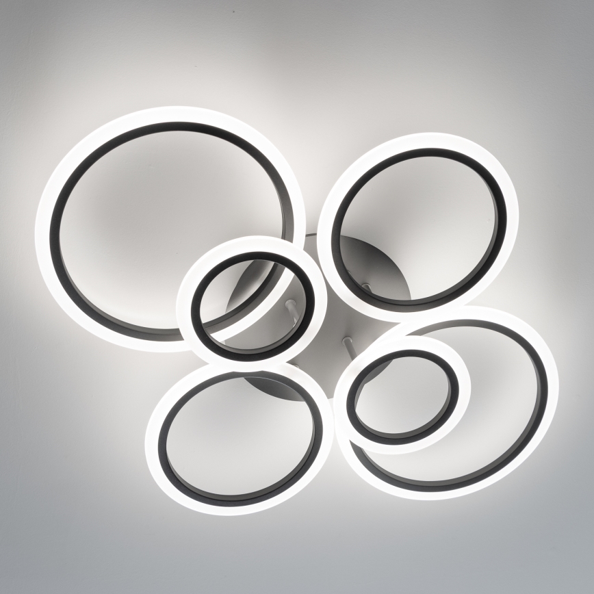 Brilagi - LED Ściemnialny żyrandol natynkowy ORBITS LED/85W/230V 3000-6500K antracyt + pilot zdalnego sterowania