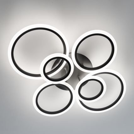 Brilagi - LED Ściemnialny żyrandol natynkowy ORBITS LED/85W/230V 3000-6500K czarny + pilot zdalnego sterowania