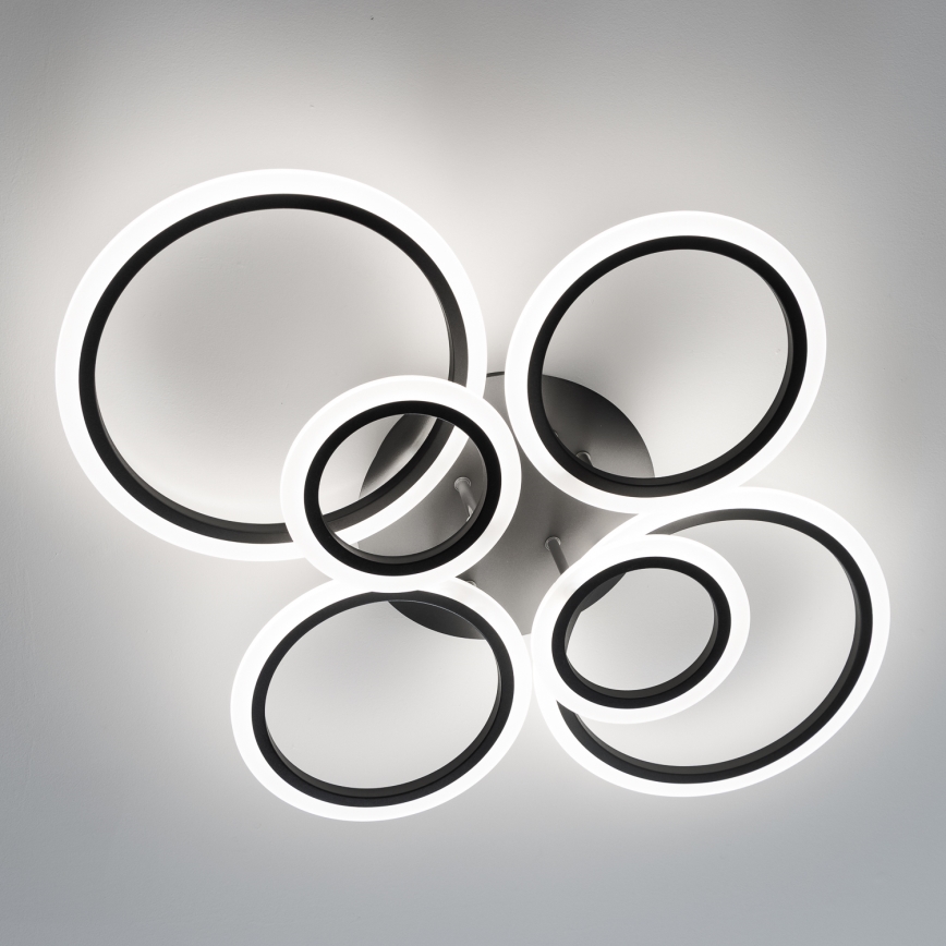 Brilagi - LED Ściemnialny żyrandol natynkowy ORBITS LED/85W/230V 3000-6500K czarny + pilot zdalnego sterowania