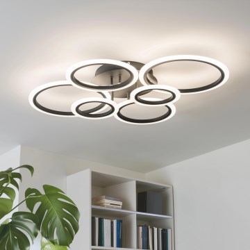Brilagi - LED Ściemnialny żyrandol natynkowy ORBITS LED/85W/230V 3000-6500K czarny + pilot zdalnego sterowania