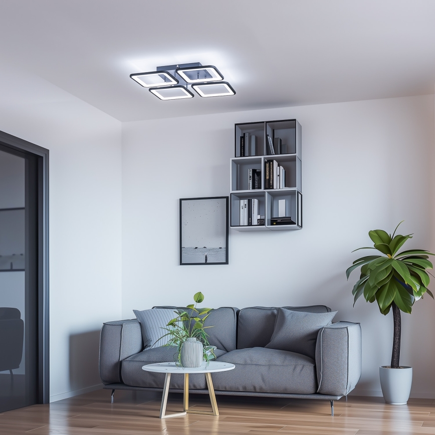 Brilagi - LED Ściemnialny żyrandol natynkowy SQUARED LED/85W/230V 3000-6500K + pilot zdalnego sterowania