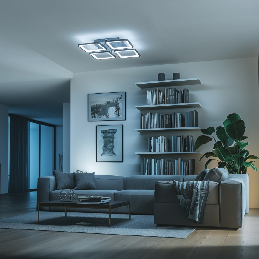 Brilagi - LED Ściemnialny żyrandol natynkowy SQUARED LED/85W/230V 3000-6500K + pilot zdalnego sterowania