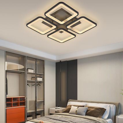 Brilagi - LED Ściemnialny żyrandol natynkowy SQUARED LED/85W/230V 3000-6500K + pilot zdalnego sterowania