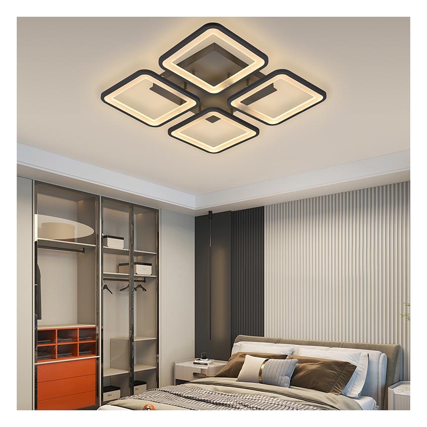 Brilagi - LED Ściemnialny żyrandol natynkowy SQUARED LED/85W/230V 3000-6500K + pilot zdalnego sterowania