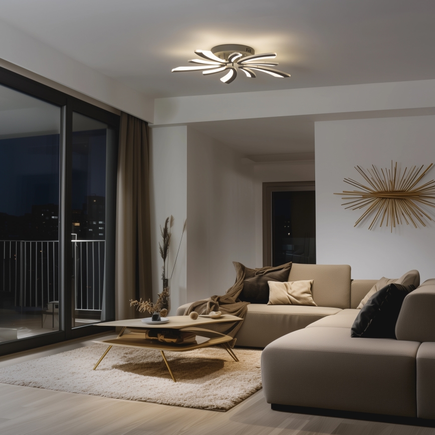 Brilagi - LED Ściemnialny żyrandol natynkowy TWIST LED/55W/230V 3000-6500K antracyt + pilot zdalnego sterowania