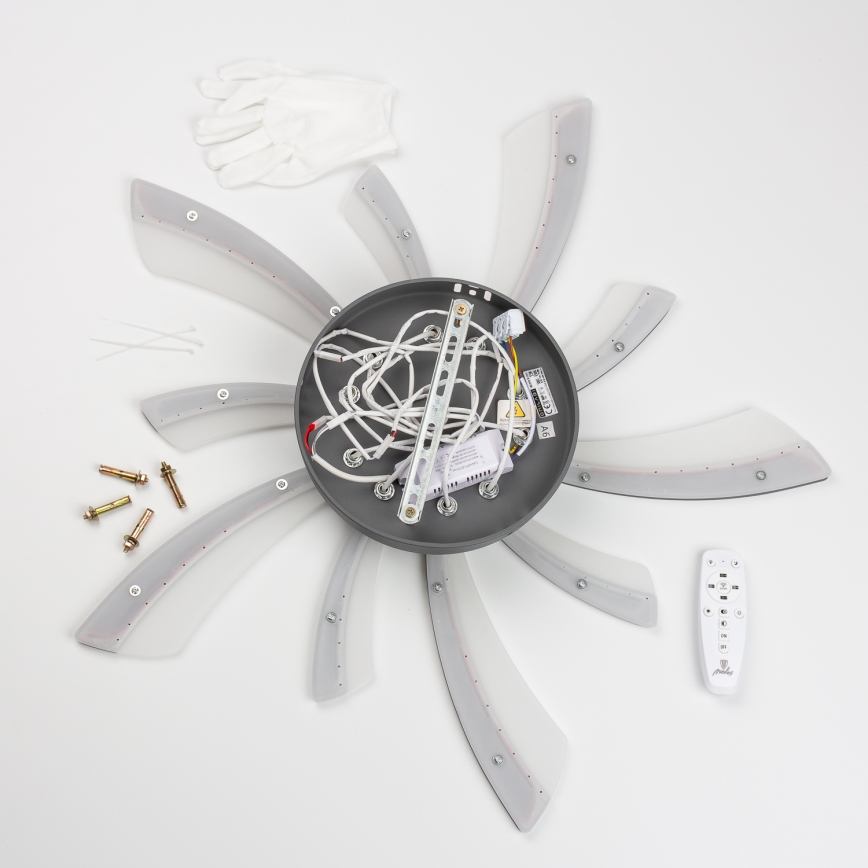 Brilagi - LED Ściemnialny żyrandol natynkowy TWIST LED/55W/230V 3000-6500K antracyt + pilot zdalnego sterowania