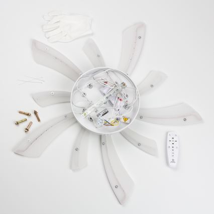 Brilagi - LED Ściemnialny żyrandol natynkowy TWIST LED/55W/230V 3000-6500K biały + pilot zdalnego sterowania