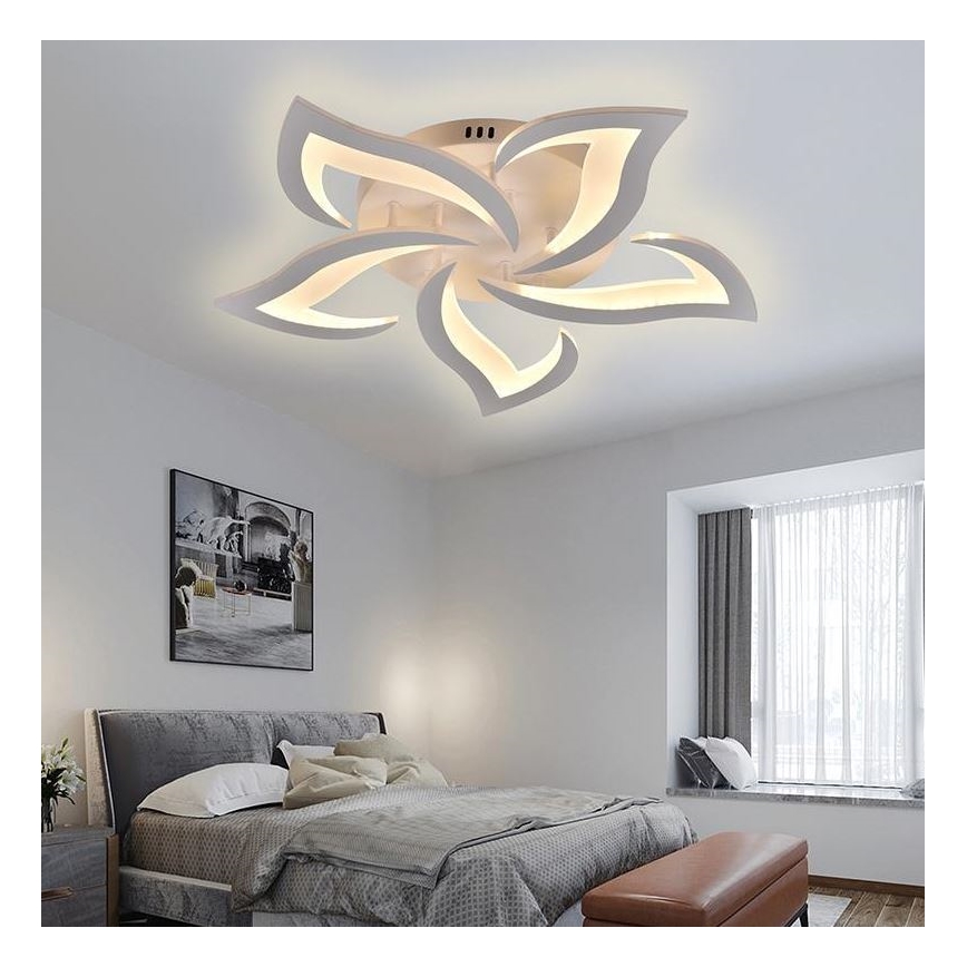 Brilagi - LED Ściemnialny żyrandol natynkowy TWIST LED/55W/230V 3000-6500K biały + zdalne sterowanie