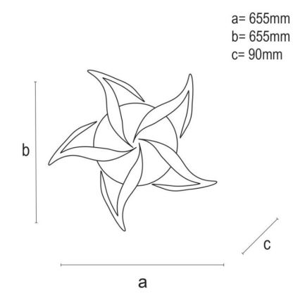 Brilagi - LED Ściemnialny żyrandol natynkowy TWIST LED/55W/230V 3000-6500K biały + zdalne sterowanie