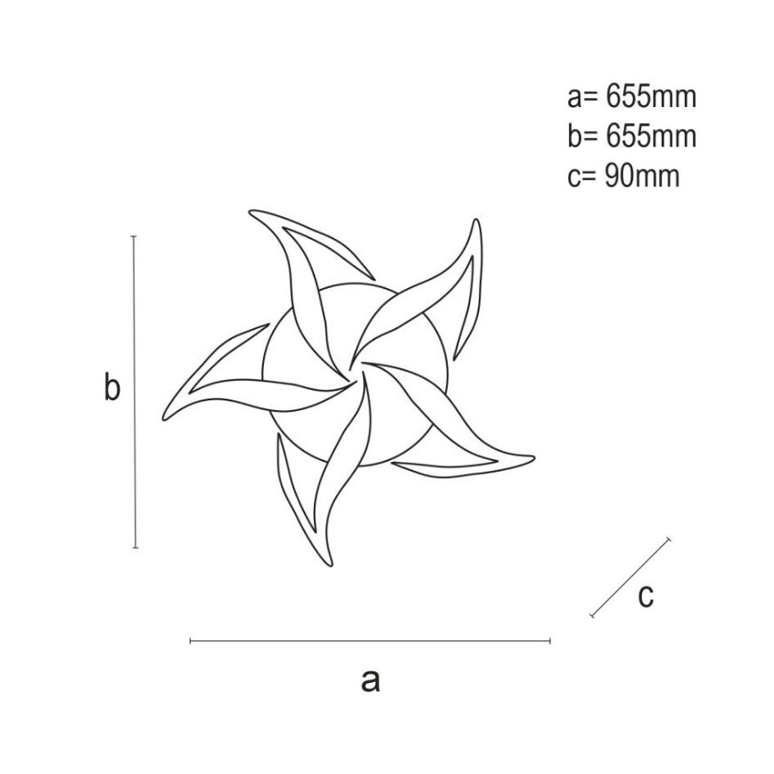 Brilagi - LED Ściemnialny żyrandol natynkowy TWIST LED/55W/230V 3000-6500K biały + zdalne sterowanie