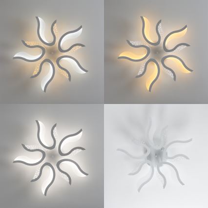 Brilagi - LED Ściemnialny żyrandol natynkowy TWIST LED/65W/230V 3000-6500K biały + pilot zdalnego sterowania