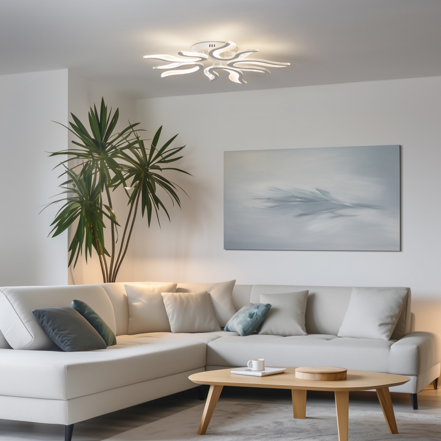 Brilagi - LED Ściemnialny żyrandol natynkowy TWIST LED/65W/230V 3000-6500K biały + pilot zdalnego sterowania