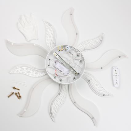 Brilagi - LED Ściemnialny żyrandol natynkowy TWIST LED/65W/230V 3000-6500K biały + pilot zdalnego sterowania
