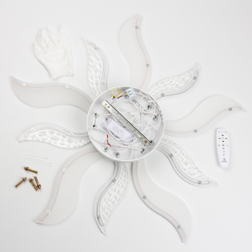 Brilagi - LED Ściemnialny żyrandol natynkowy TWIST LED/65W/230V 3000-6500K biały + pilot zdalnego sterowania