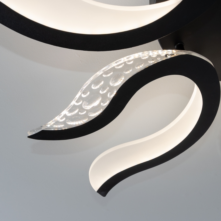 Brilagi - LED Ściemnialny żyrandol natynkowy TWIST LED/65W/230V 3000-6500K czarny + pilot zdalnego sterowania